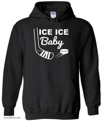 ice ice baby hockey hoodie black