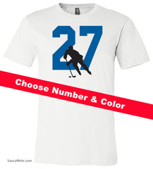 Custom hockey Number and color Hockey Shirt white