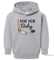 Ice Ice Baby Toddler Hockey Hoodie heather gray