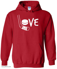 hockey hoodie red Valentine's Day