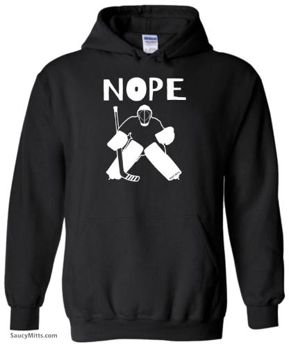 Nope Hockey Goalie Hoodie black