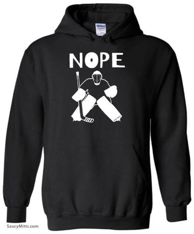 Nope Hockey Goalie Hoodie