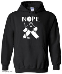 Nope Hockey Goalie Hoodie black