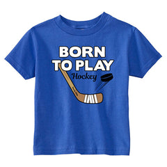 Born To Play Hockey Toddler Shirt royal blue