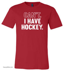 can't i have hockey youth shirt red