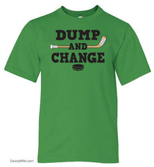 Dump and Change Youth Hockey Shirt Color green apple