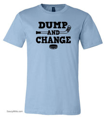 Dump and Change Youth Hockey Shirt light blue