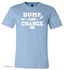 Dump and Change Youth Hockey Shirt White light blue