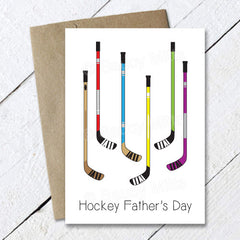 hockey fathers day card hockey sticks