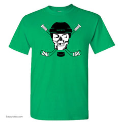 hockey skull youth hockey shirt green