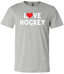 Girls I Love Hockey Shirt heather gray
