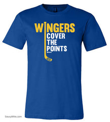 wingers cover the points hockey shirt royal blue