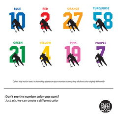 hockey number color chart