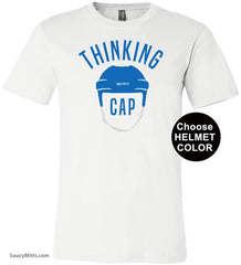 blue Thinking Cap Hockey Shirt blue