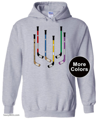 Colorful Hockey Sticks Hoodie