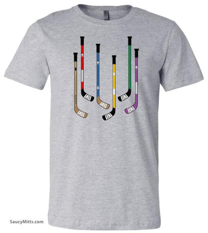 Colorful Hockey Sticks Youth Hockey Shirt