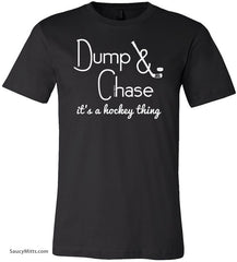 Dump and Chase Youth Hockey Shirt black