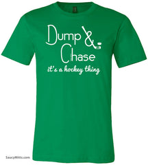 Dump and Chase Youth Hockey Shirt green