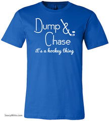 Dump and Chase Youth Hockey Shirt royal blue