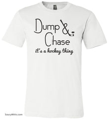 Dump and Chase Youth Hockey Shirt white