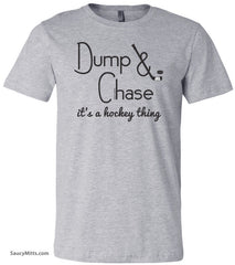 Dump and Chase Youth Hockey Shirt heather gray