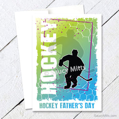 Hockey Fathers Day Card Abstract