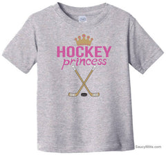 Hockey Princess Toddler Shirt heather gray