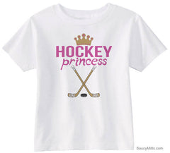 Hockey Princess Toddler Shirt white