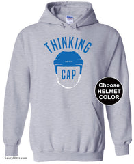 Hockey Helmet Thinking Cap Hoodie