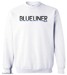 blueliner hockey sweatshirt white