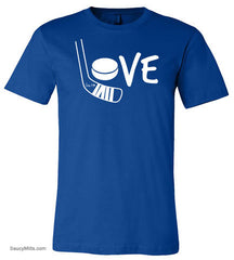 Love Hockey Shirt royal blue