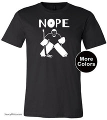 Nope Hockey Goalie Shirt black