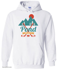 Retro Pond Hockey Hoodie white