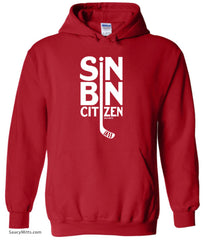 Sin Bin Citizen Hockey Hoodie red