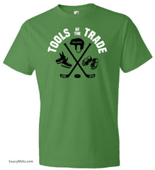 tools of the trade hockey shirt apple green