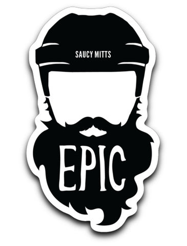 Epic Hockey Beard Decal