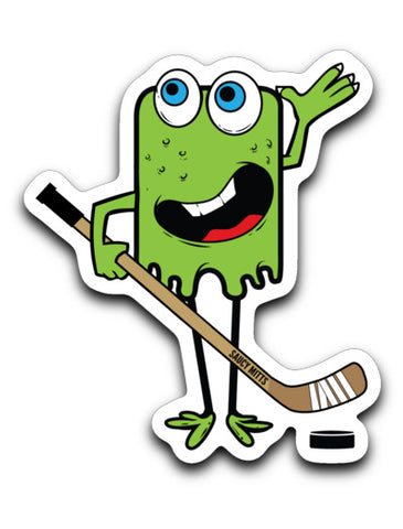 Green Hockey Monster Decal