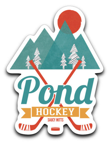 Retro Pond Hockey Decal