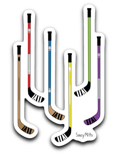 Colorful Hockey Sticks Decal