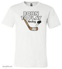 Born To Play Hockey Youth Shirt white