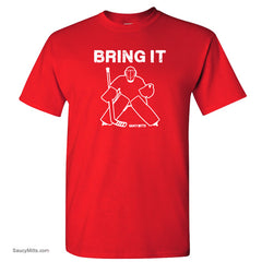 bring it hockey goalie shirt red