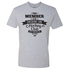 checking line hockey shirt heather gray