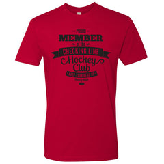 checking line hockey shirt red