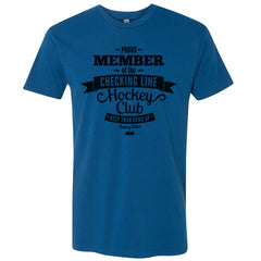 checking line hockey shirt royal blue