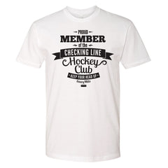 checking line hockey shirt white