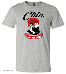 Chin Full of Win Youth Hockey Shirt heather gray