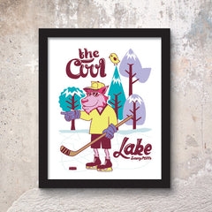 cool hockey wolf poster