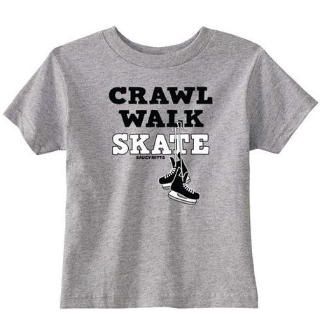 Crawl Walk Skate Hockey Toddler Shirt