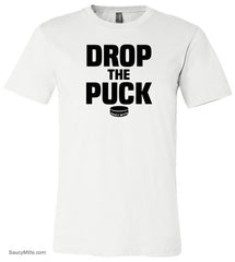 Drop the Puck Youth Hockey Shirt white