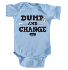 dump and change infant bodysuit color light blue